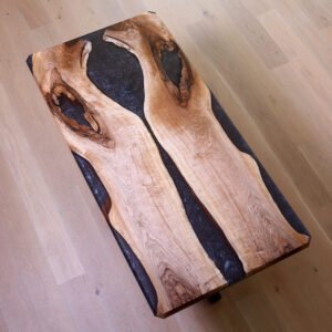 English Walnut Mirrored River Dining Table 6.5FT